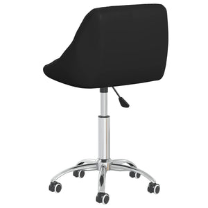 vidaXL Dining Chair Swivel Black Faux Leather