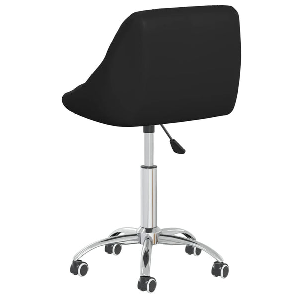 vidaXL Dining Chair Swivel Black Faux Leather
