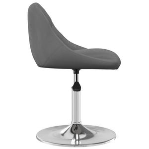 vidaXL Dining Chairs 4 pcs. Swivel Dark Gray Velvet