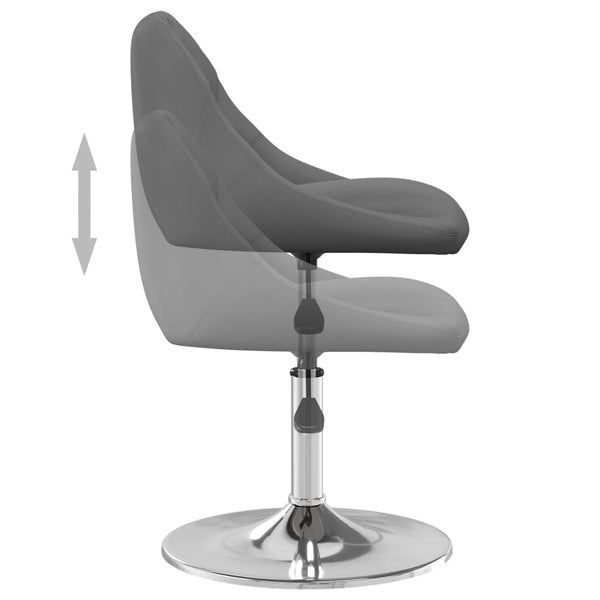 vidaXL Dining Chairs 4 pcs. Swivel Dark Gray Velvet