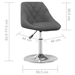 vidaXL Dining Chairs 4 pcs. Swivel Dark Gray Velvet