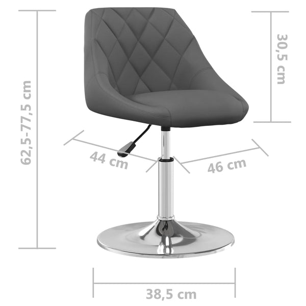 vidaXL Dining Chairs 4 pcs. Swivel Dark Gray Velvet