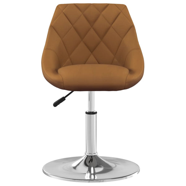 vidaXL Dining Chairs 6 pcs Swivel Brown Velvet