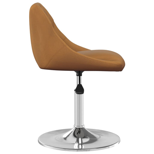 vidaXL Dining Chairs 6 pcs Swivel Brown Velvet