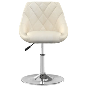 vidaXL Dining Chairs 6 pcs Swivel Cream Velvet