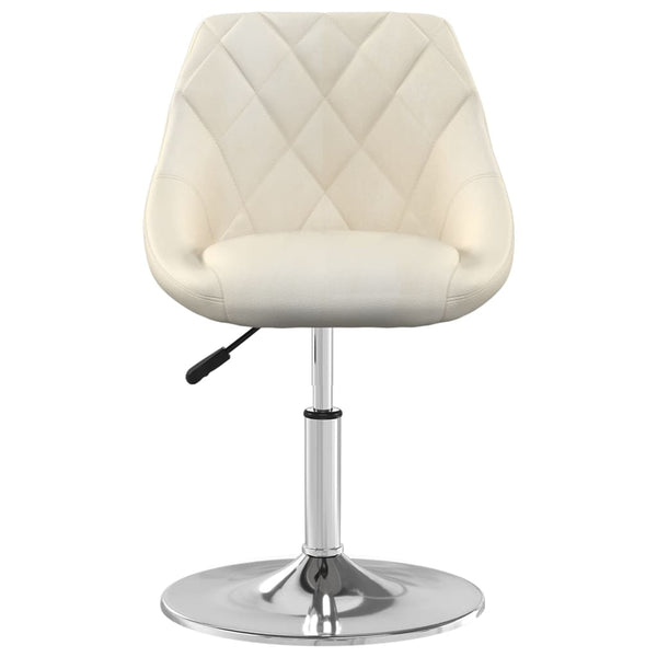 vidaXL Dining Chairs 6 pcs Swivel Cream Velvet