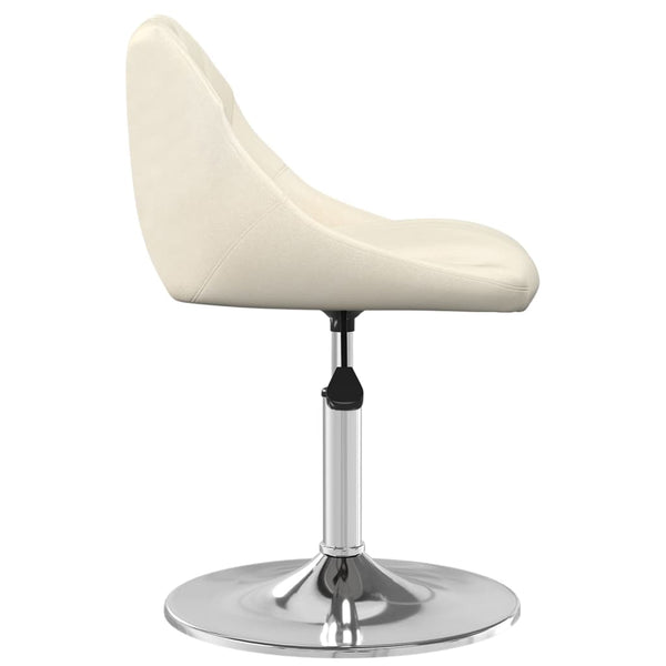 vidaXL Dining Chairs 6 pcs Swivel Cream Velvet