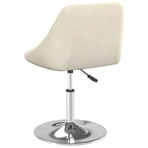 vidaXL Dining Chairs 6 pcs Swivel Cream Velvet