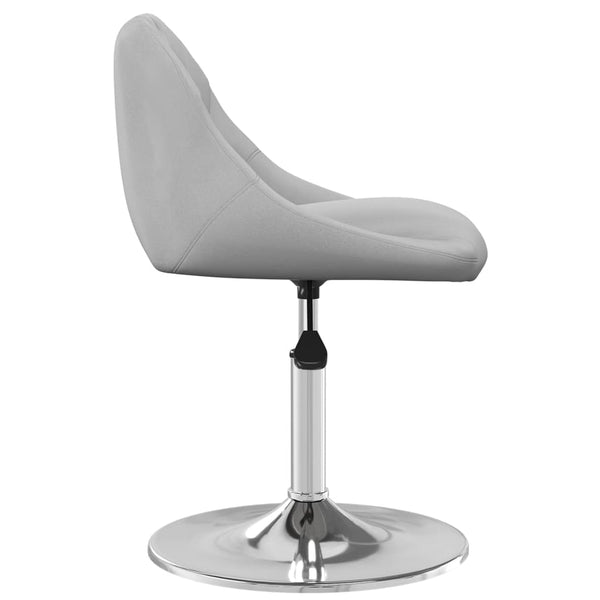 vidaXL Dining Chairs 6 pcs Swivel Light Gray Velvet