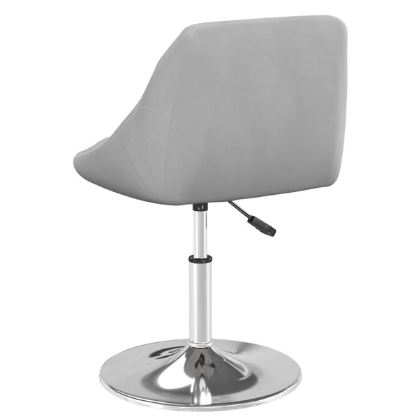 vidaXL Dining Chairs 6 pcs Swivel Light Gray Velvet