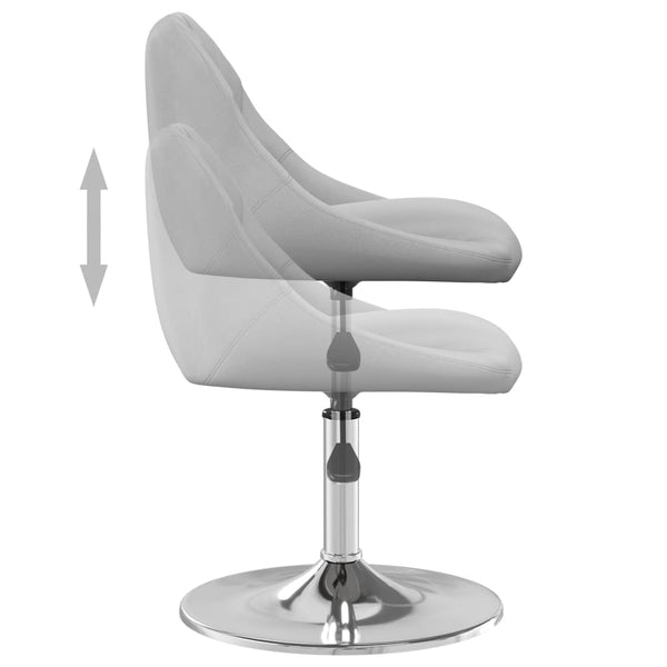 vidaXL Dining Chairs 6 pcs Swivel Light Gray Velvet