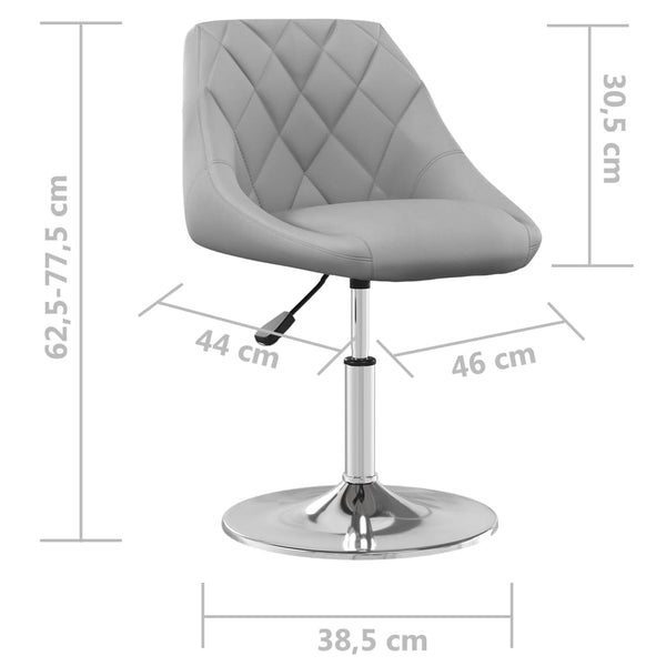 vidaXL Dining Chairs 6 pcs Swivel Light Gray Velvet