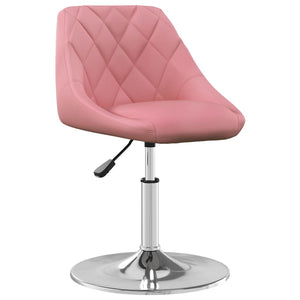 vidaXL Dining Chairs 6 pcs. Swivel Pink Velvet