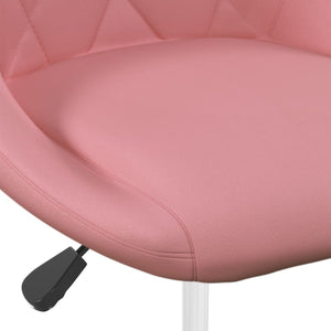 vidaXL Dining Chairs 6 pcs. Swivel Pink Velvet