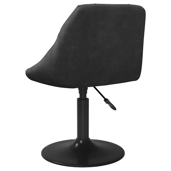 vidaXL Dining Chairs 4 pcs Swivel Black Velvet