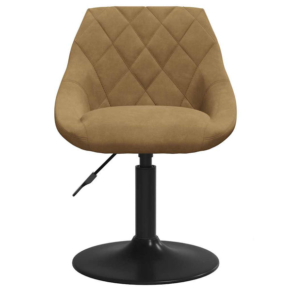 vidaXL Dining Chairs 4 pcs Swivel Brown Velvet