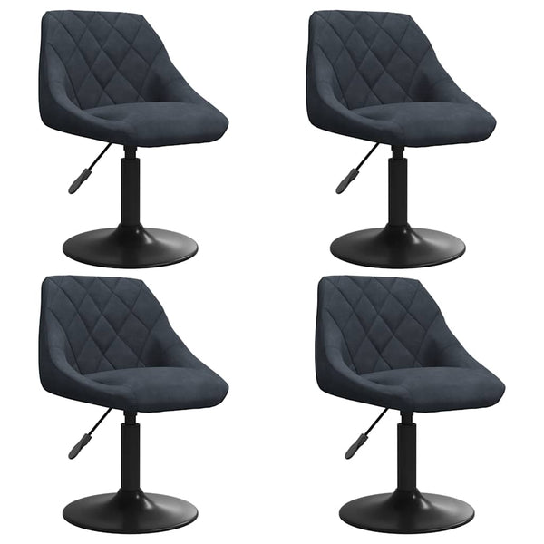 vidaXL Dining Chairs 4 pcs. Swivel Dark Gray Velvet