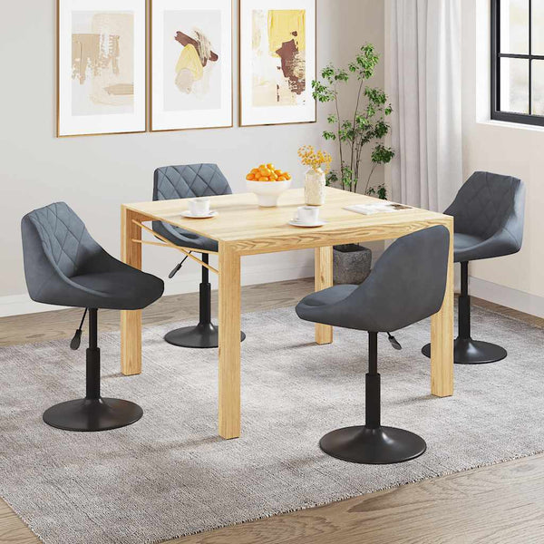 vidaXL Dining Chairs 4 pcs. Swivel Dark Gray Velvet