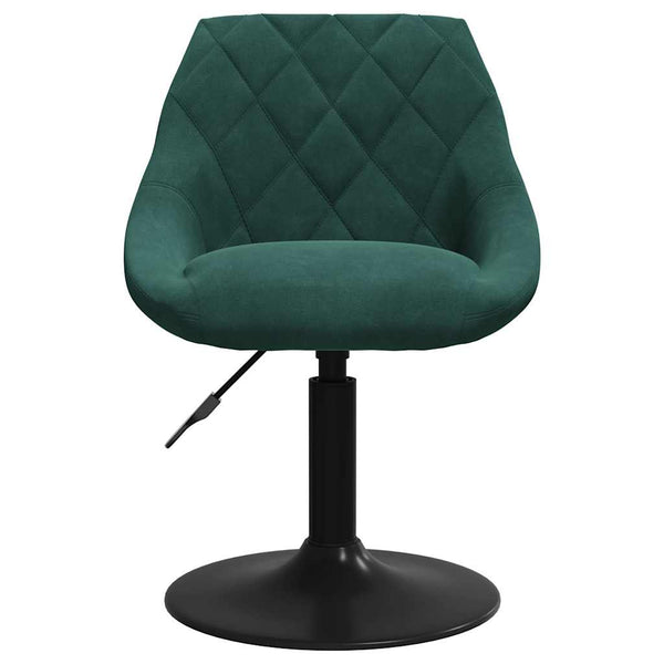 vidaXL Dining Chairs 4 pcs. Swivel Dark Green Velvet