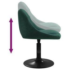 vidaXL Dining Chairs 4 pcs. Swivel Dark Green Velvet
