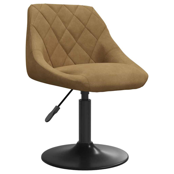 vidaXL Dining Chairs 6 pcs Swivel Brown Velvet