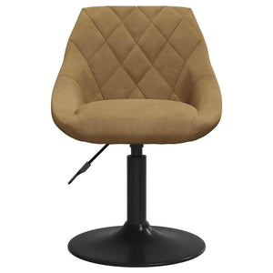 vidaXL Dining Chairs 6 pcs Swivel Brown Velvet