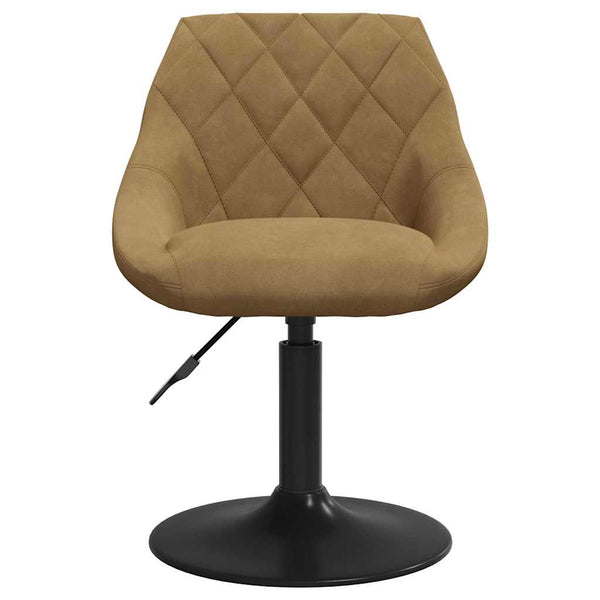 vidaXL Dining Chairs 6 pcs Swivel Brown Velvet