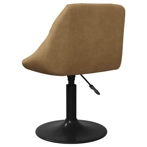 vidaXL Dining Chairs 6 pcs Swivel Brown Velvet