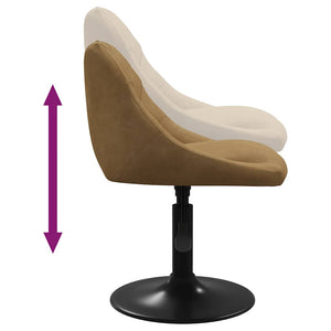 vidaXL Dining Chairs 6 pcs Swivel Brown Velvet