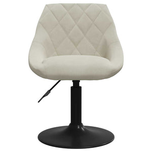 vidaXL Dining Chairs 6 pcs Swivel Cream Velvet