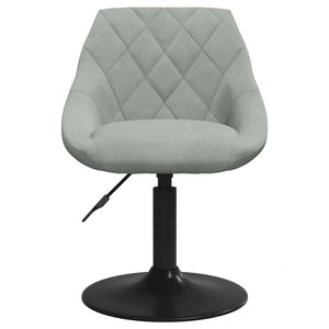 vidaXL Dining Chairs 6 pcs Swivel Light Gray Velvet