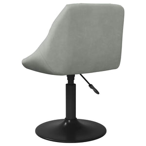 vidaXL Dining Chairs 6 pcs Swivel Light Gray Velvet