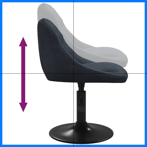vidaXL Dining Chairs 6 pcs Swivel Dark Grey Velvet