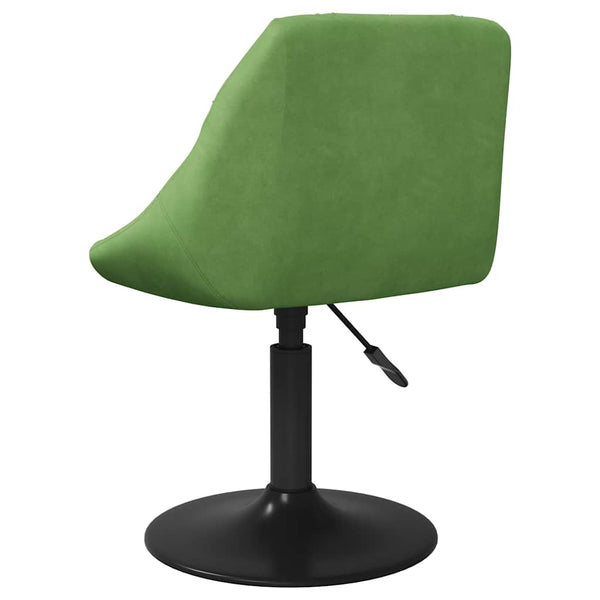 vidaXL Dining Chairs 6 pcs Swivel Light Green Velvet