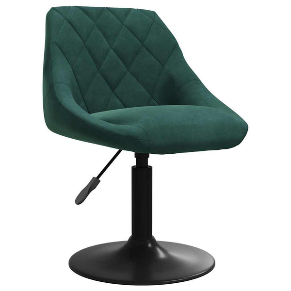 vidaXL Dining Chairs 6 pcs Swivel Dark Green Velvet