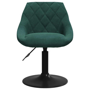 vidaXL Dining Chairs 6 pcs Swivel Dark Green Velvet