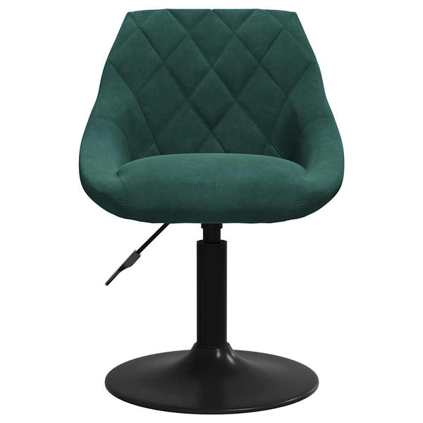 vidaXL Dining Chairs 6 pcs Swivel Dark Green Velvet
