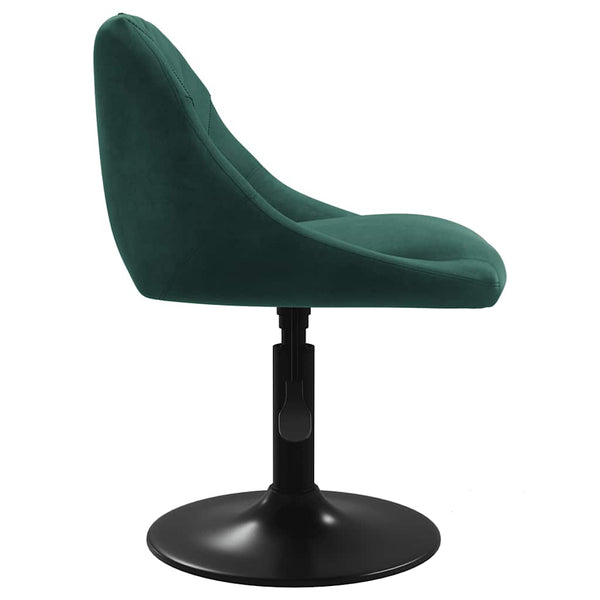 vidaXL Dining Chairs 6 pcs Swivel Dark Green Velvet