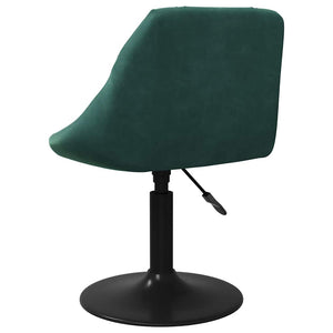 vidaXL Dining Chairs 6 pcs Swivel Dark Green Velvet