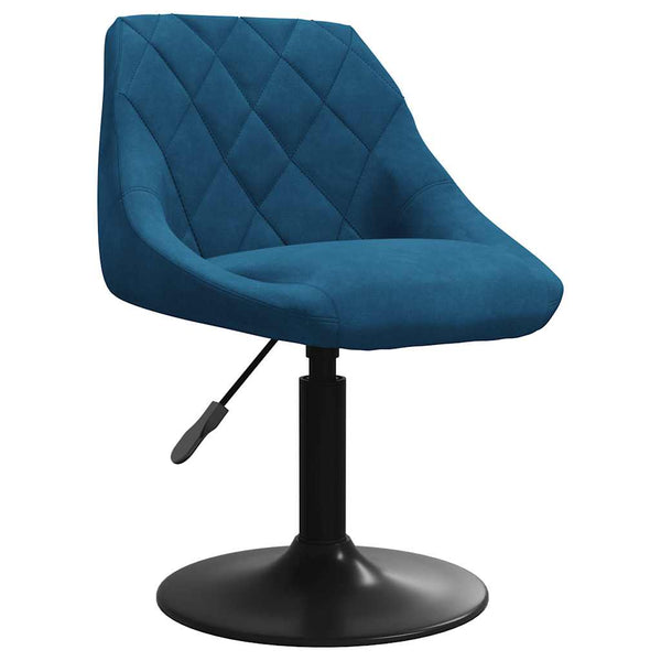 vidaXL Dining Chairs 6 pcs Swivel Blue Velvet