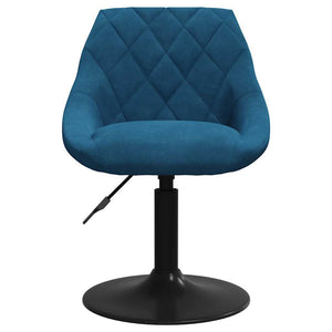 vidaXL Dining Chairs 6 pcs Swivel Blue Velvet
