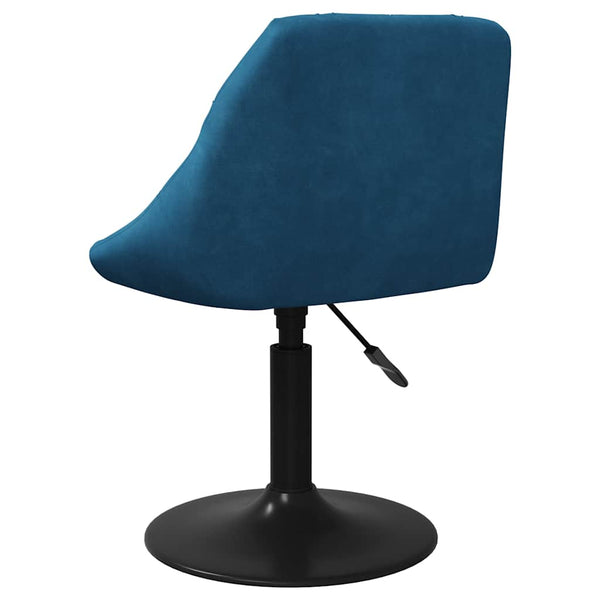 vidaXL Dining Chairs 6 pcs Swivel Blue Velvet