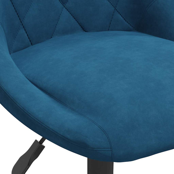 vidaXL Dining Chairs 6 pcs Swivel Blue Velvet