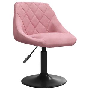 vidaXL Dining Chairs 6 pcs. Swivel Pink Velvet