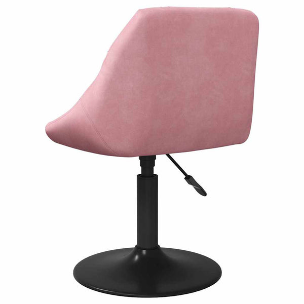 vidaXL Dining Chairs 6 pcs. Swivel Pink Velvet