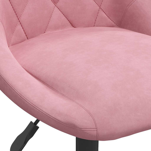 vidaXL Dining Chairs 6 pcs. Swivel Pink Velvet
