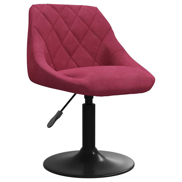 vidaXL Dining Chairs 6 pcs Swivel Wine Red Velvet