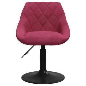 vidaXL Dining Chairs 6 pcs Swivel Wine Red Velvet