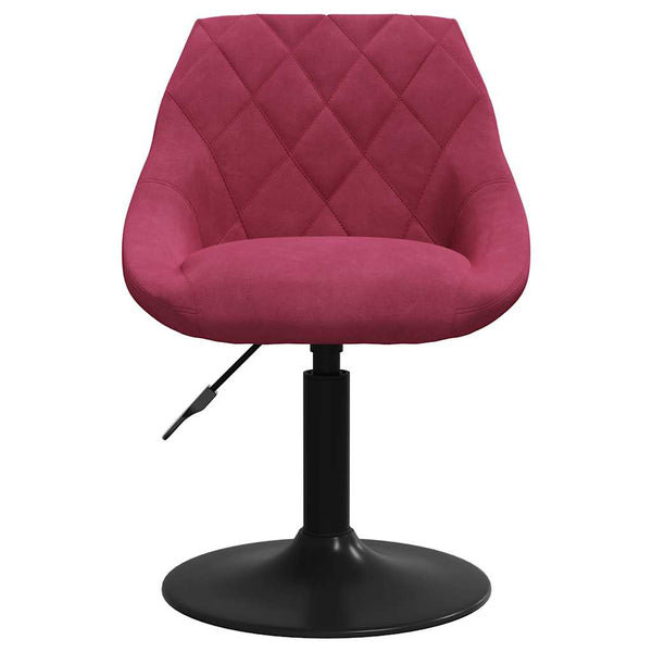 vidaXL Dining Chairs 6 pcs Swivel Wine Red Velvet