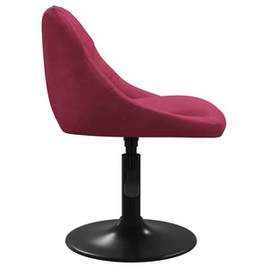 vidaXL Dining Chairs 6 pcs Swivel Wine Red Velvet